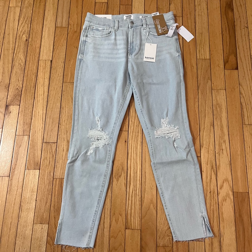 NWT Kensie High Rise Raw Hem Skinny Jeans 10/30